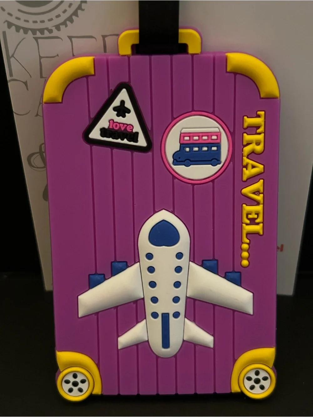 Kids Colorful Travel Luggage Bag Tag NWT Choice of Four Colors - Silicone